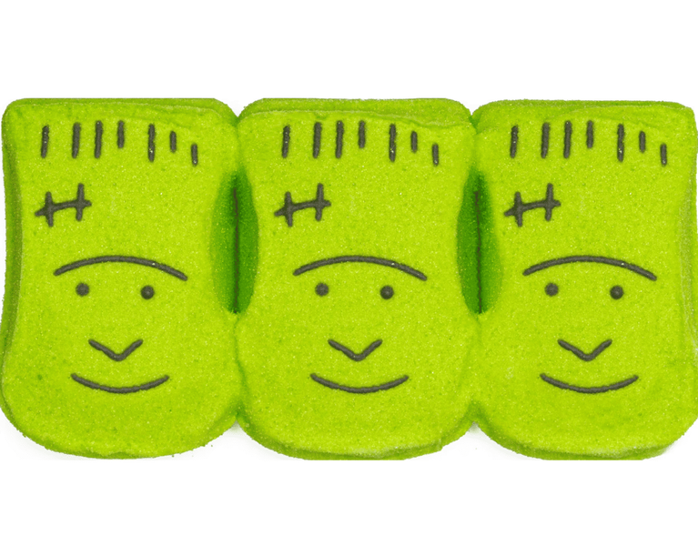 Маршмеллоу Peeps Marshmallow Candy Halloween Green Frankenstein Monster 3шт, 42г 10865 фото