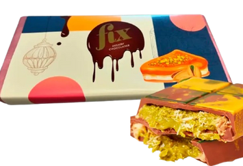 Оригінальний дубайський шоколад з фісташковою пастою та катаїфі Fix Dessert Chocolatier 200г, Дубай 7599 фото