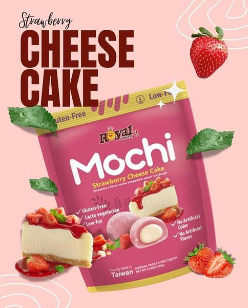 Моти Royal Family Mochi Strawberry Cheese Cake 12шт 180г 10866 фото