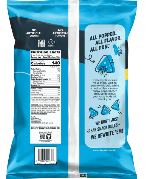 Чипсы PopCorners White Cheddar Flavored Chips 198.4г 10369 фото