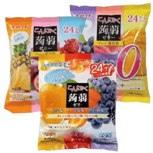 Конжак желе Dailin Shika Konjac Jelly зі смаком ананасу полуниці і маракуї 24шт, 480г 9183 фото