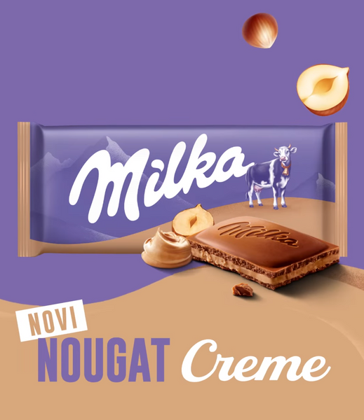 Шоколад Milka Nougat Creme 85г 7985 фото