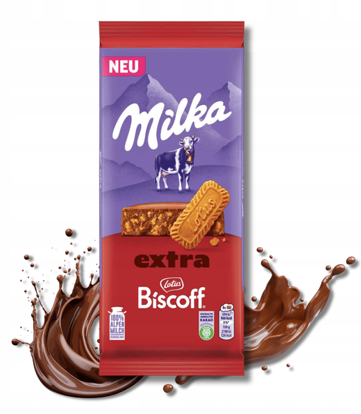 Шоколад Milka Extra Lotus Biscoff 190г 9677 фото