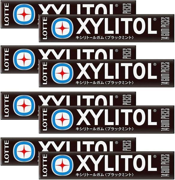 Японская жевательная резинка Lotte Xylitol Chewing Gum Black Super Mint 29 г 7420 фото
