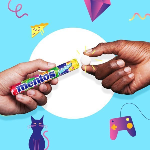 Жувальні цукерки Mentos Rulle Rainbow 38 г 8223 фото