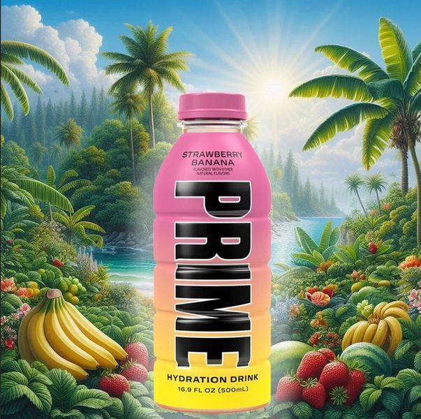 Напій Prime Hydration Strawberry Banana 500 мл 7447 фото