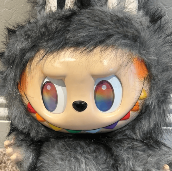 Велика іграшка Лабубу Дракончик Pop Mart The Monsters Labubu Grey Zimomo 38см 9083 фото