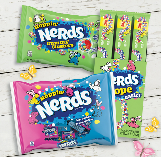 Конфеты Nerds Hoppin' Blue Rainbow & Pink Rainbow Mini Boxes 174г 8467 фото