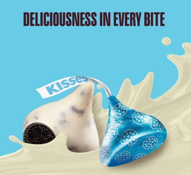 Шоколадні цукерки Hershey's Kisses Cookies 'n' Creme 82г 7110 фото