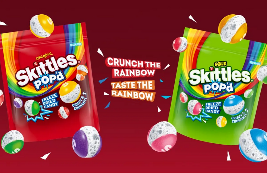 Цукерки Skittles Pop&rsquo;d Freeze Dried Crispy Crunchy Candy 156г 8567 фото