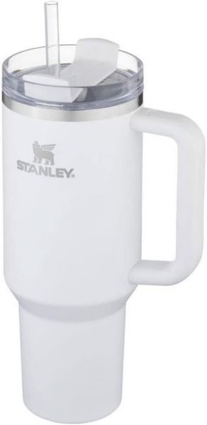 Термокружка Stanley Quencher H2.0 FlowState с ручкой и трубочкой Белая 1183 мл 8639 фото