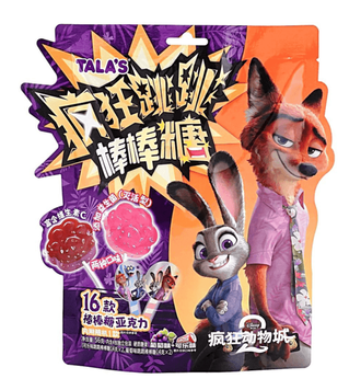 Льодяники Tala's Zootopia 2 Lollipop Grape Cola Flavor 56г 11238 фото