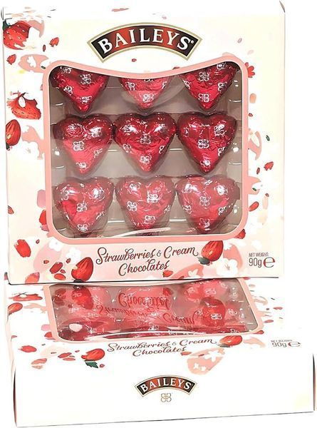 Шоколадные конфеты в форме сердца Baileys Strawberry and Cream Hearts 90g 6197 фото