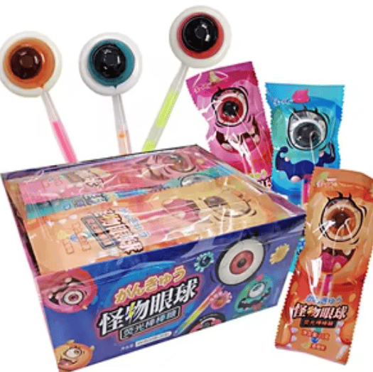 Конфета-леденец SSNS Halloween Glow Bone Eye Lollipop Candy со светящимся эффектом 10г 9308 фото