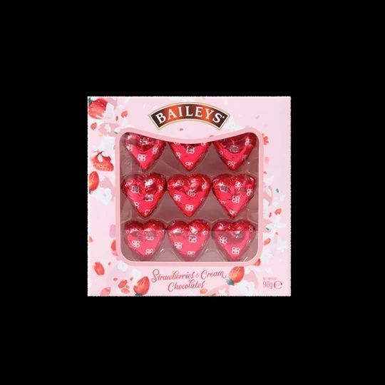Шоколадные конфеты в форме сердца Baileys Strawberry and Cream Hearts 90g 6197 фото