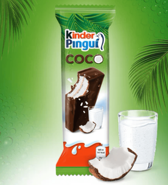 Бісквітні тістечка Kinder Pingui Coco 4шт &times; 30г 10487 фото