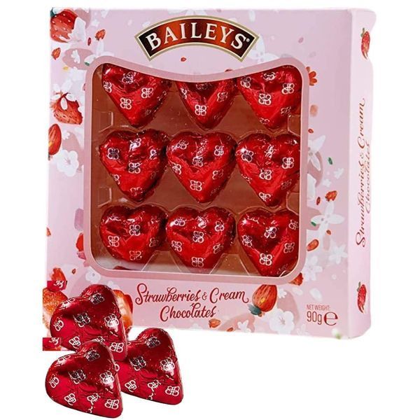 Шоколадные конфеты в форме сердца Baileys Strawberry and Cream Hearts 90g 6197 фото