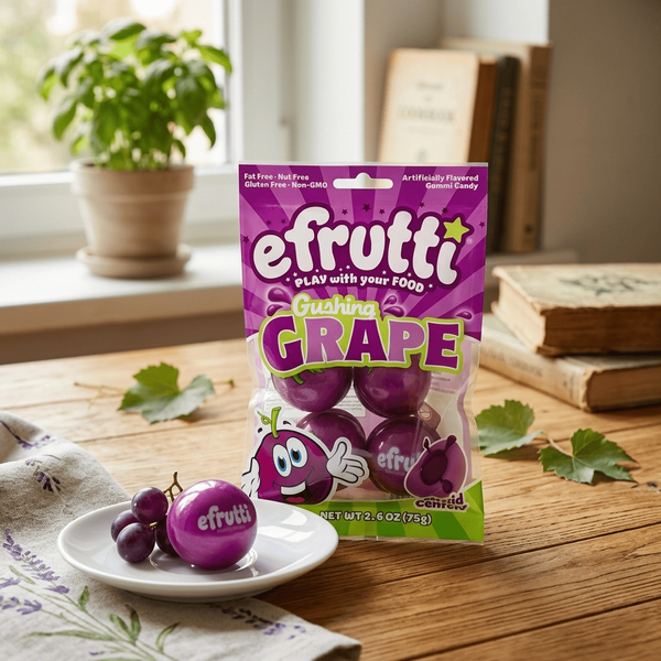 Жевательные конфеты EFrutti Gushing Grape Gummies Candy 75г 10890 фото