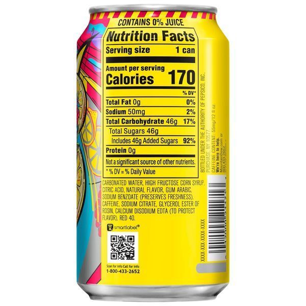 Газированный напиток Mountain Dew Spark Raspberry Lemonade Soda Pop 330мл 9258 фото