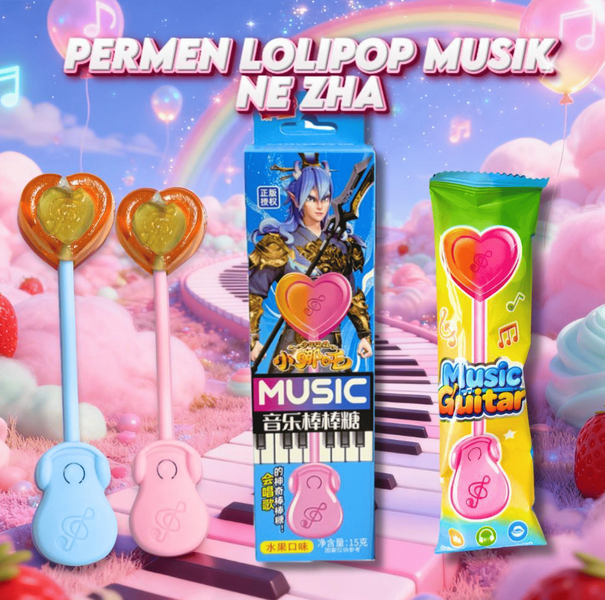 Леденец на палочке Music Audio Lollipop Нэчжа Ао Бин 1шт, 15г 11089 фото