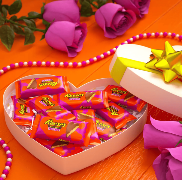 Конфеты Reese's Valentine's Day Peanut Butter Hearts Candy 6шт х 34г 2414 фото