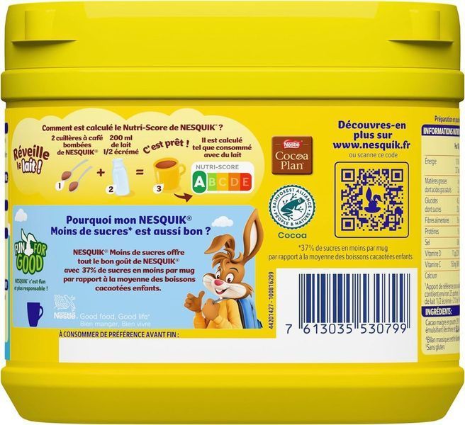 Какао Nestle Nesquik Chocolat без цукру 350г 6833 фото