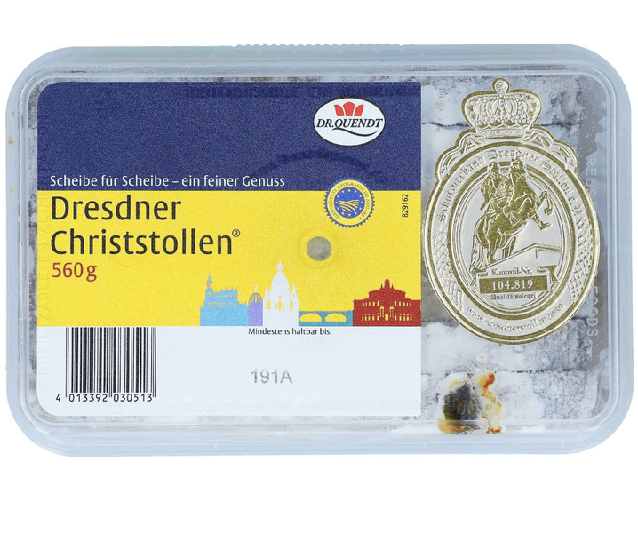 Штоллен Dr. Quendt Dresdner Christstollen 560г 9894 фото