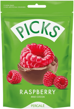 Субліматовані фрукти в шоколаді Pergale Picks Raspberry Milk Chocolate 90г 10414 фото