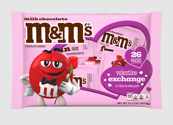 Драже M&M's Milk Chocolate Fun Size Valentine's Day Exchange 343g 11307 фото