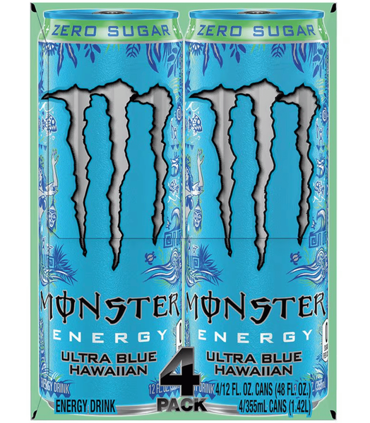 Энергетический напиток Monster Energy Ultra Blue Hawaiian Zero Sugar Energy Drink 355мл 11437 фото