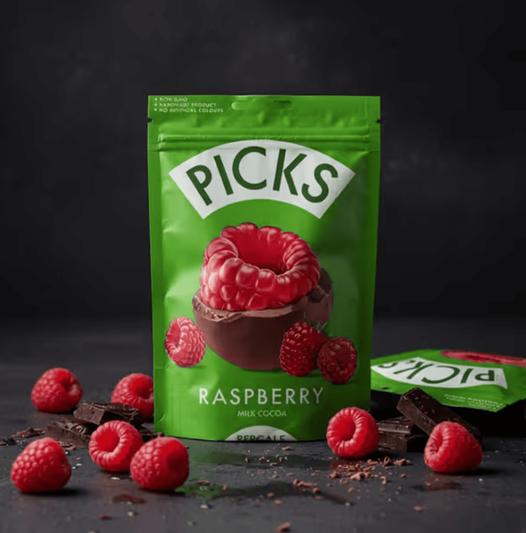 Сублиматированные фрукты в шоколаде Pergale Picks Raspberry Milk Chocolate 90г 10414 фото