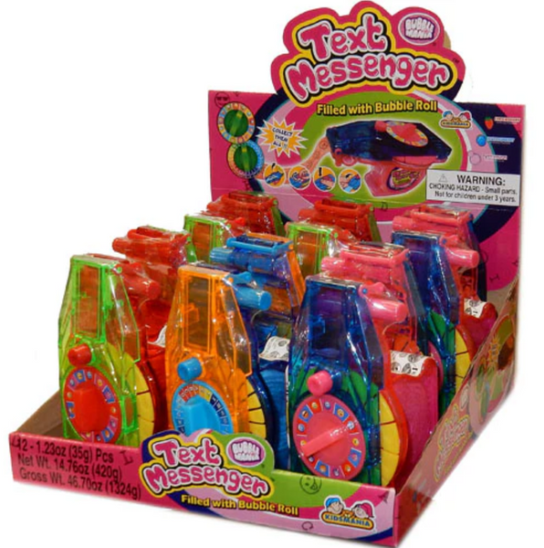 Жувальна гумка з диспенсером Bubble Mania Text Messenger Bubble Gum 35г 7600 фото