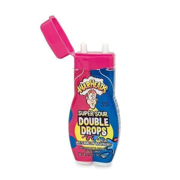 Жидкая конфета Warheads Super Sour Double Drops Green Apple and Watermelon 30 ml 4913 фото