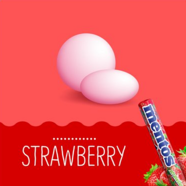 Жевательные конфеты Mentos Strawberry 38 г 8224 фото