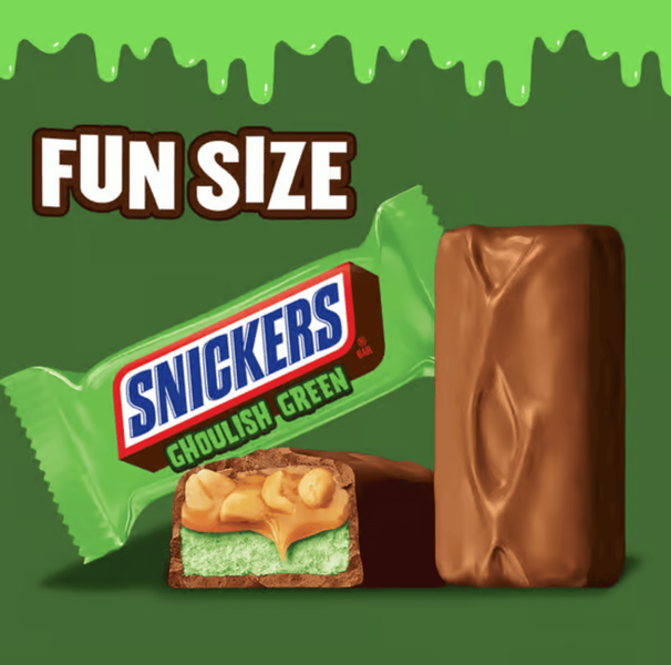 Набор мини-батончиков Mars Twix & Snickers Ghoulish Green Variety Pack 15шт,&nbsp;244г 9385 фото