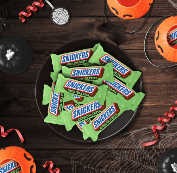 Набор мини-батончиков Mars Twix & Snickers Ghoulish Green Variety Pack 15шт,&nbsp;244г 9385 фото
