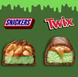 Набор мини-батончиков Mars Twix & Snickers Ghoulish Green Variety Pack 15шт,&nbsp;244г 9385 фото 4