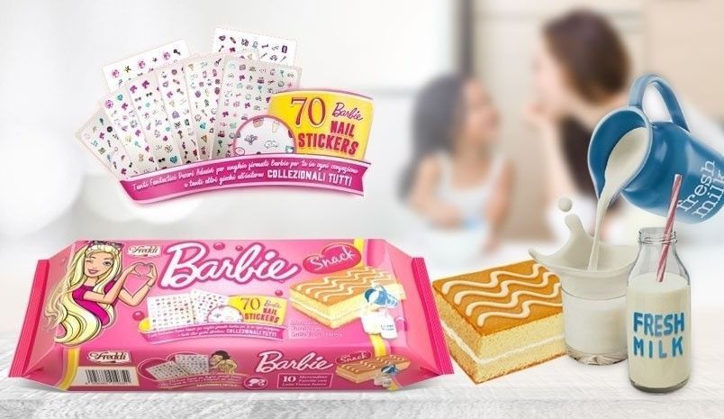 Бісквіт Freddi Barbie Snack Milk Cake 10pcs 250g 5587 фото