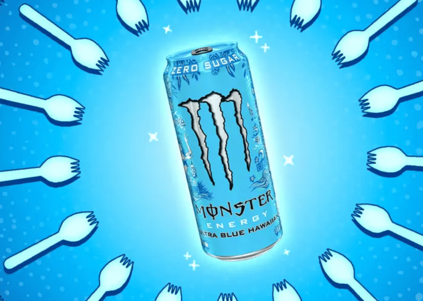 Энергетический напиток Monster Energy Ultra Blue Hawaiian Zero Sugar Energy Drink 355мл 11437 фото