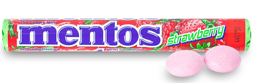 Жевательные конфеты Mentos Strawberry 38 г 8224 фото