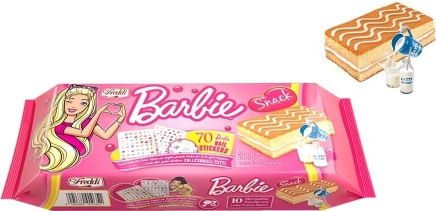 Бісквіт Freddi Barbie Snack Milk Cake 10pcs 250g 5587 фото