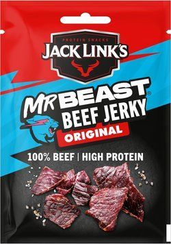 М&rsquo;ясні снеки Jack Link's MrBeast Beef Jerky Original 25г 10715 фото