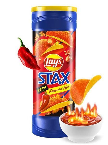 Чипси Lay's STAX XTRA Flamin Hot 155.9g 5240 фото