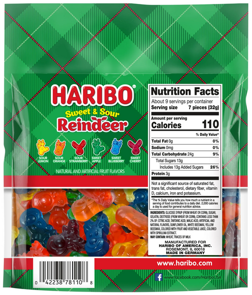 Желейки Haribo Sweet Sour Reindeer Candy 284г 7898 фото