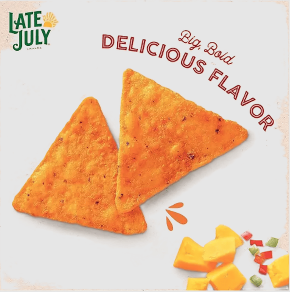 Чіпси Late July Tortilla Chips Nacho Cheese 221г 9583 фото