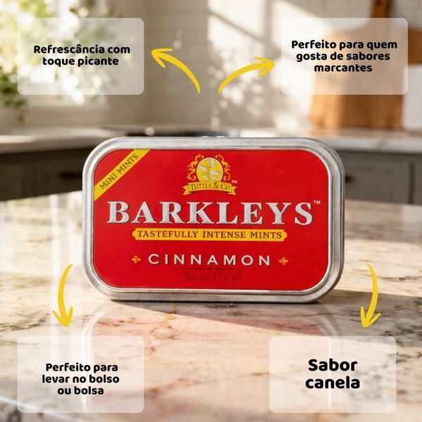 Леденцы Barkleys Tastefully Intense Mints Cinnamon 15г 11166 фото