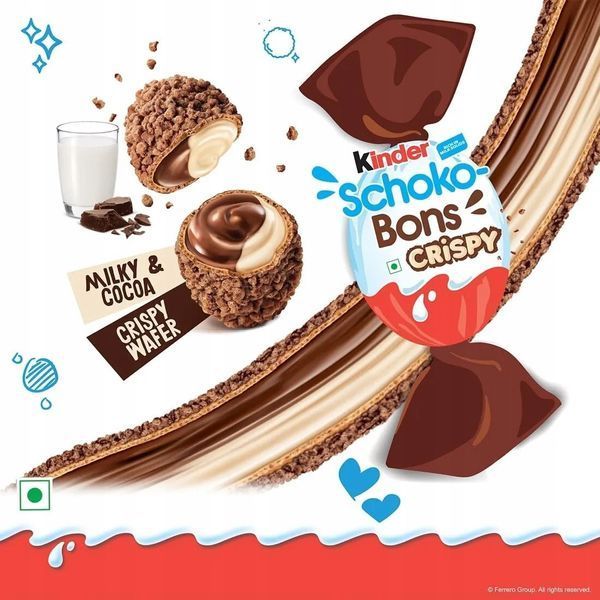 Цукерки Kinder Schoko-Bons&nbsp;Crispy​​​​​​​ 67г 6808 фото
