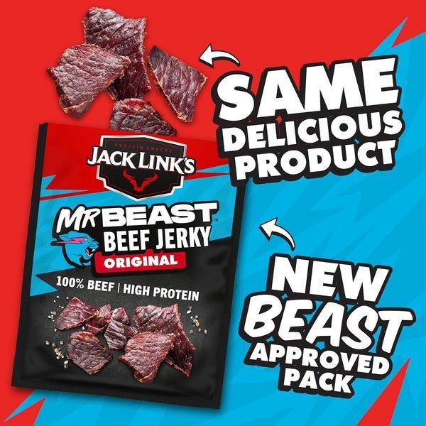 Мясные снеки Jack Link's MrBeast Beef Jerky Original 25г 10715 фото