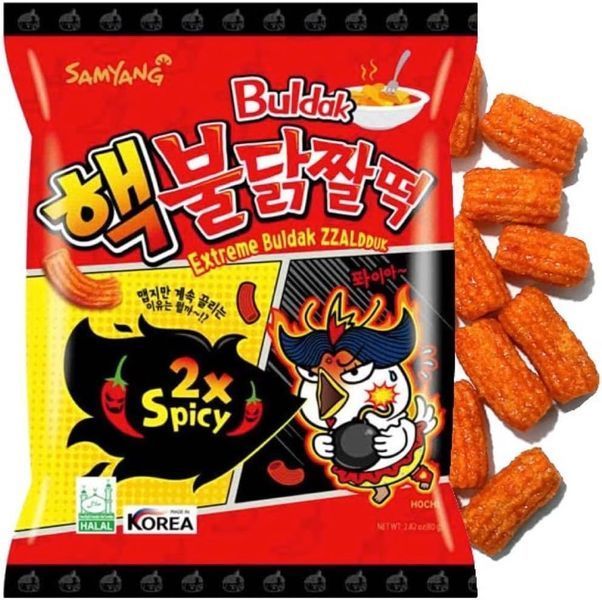 Корейская закуска Samyang Extreme Buldak Zzaldduk 2X SPICY Tteokbokki 80г 8074 фото