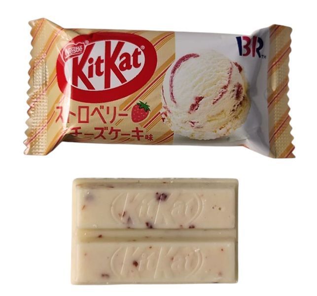 Шоколадные мини-батончики Kit Kat Baskin Robbins Strawberry Cheesecake Flavor 10шт 11017 фото